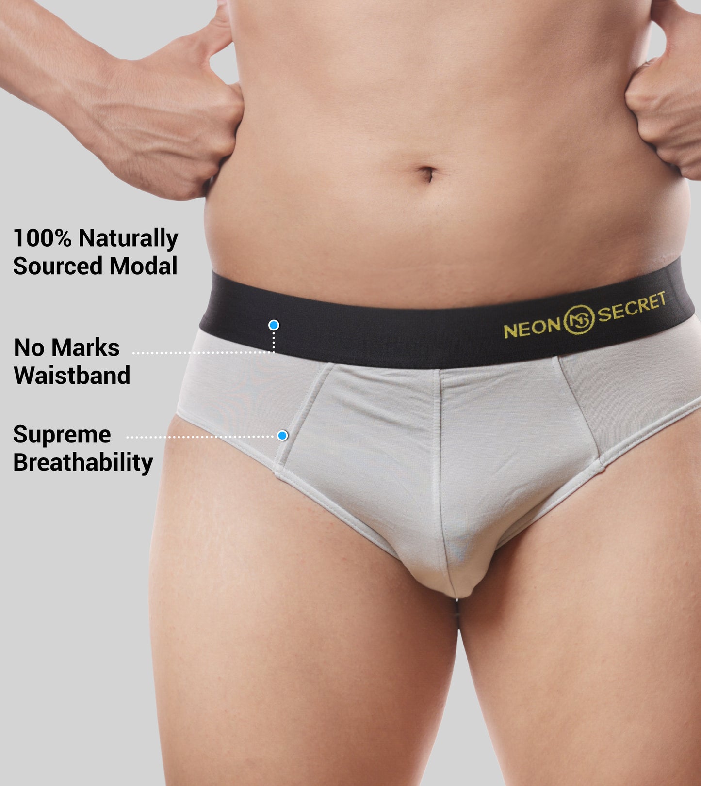 Micro Modal Men's Steel Grey Brief