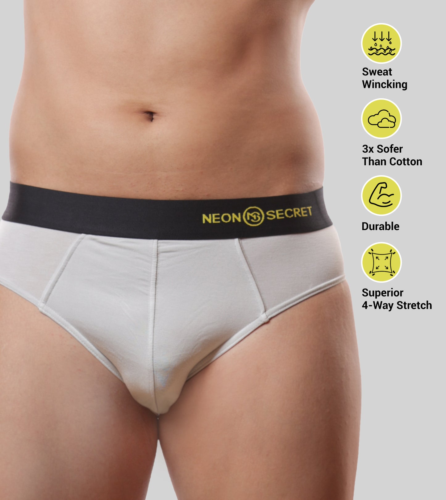 Micro Modal Men's Steel Grey Brief