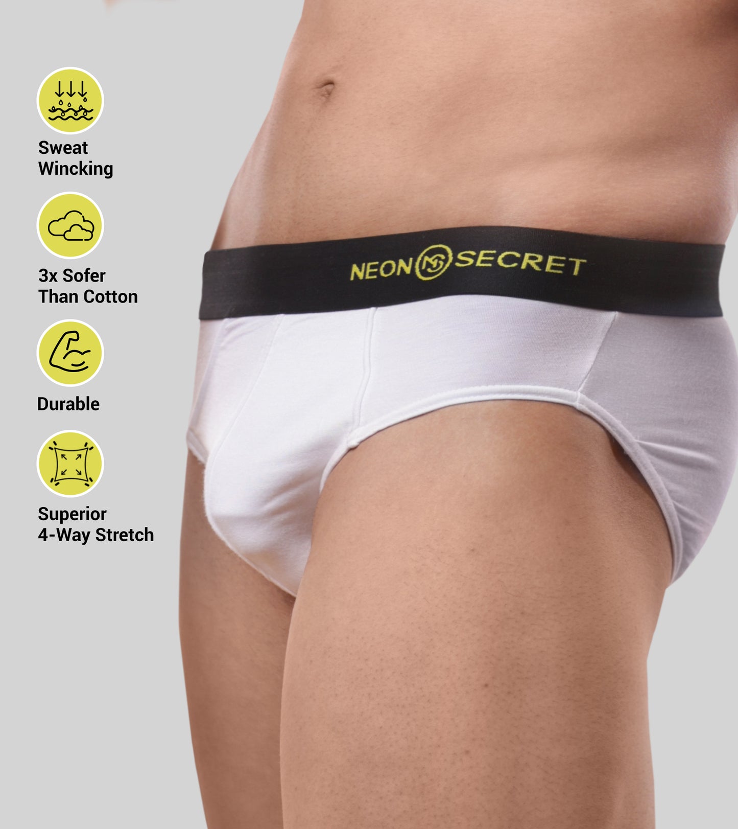 Micro Modal Men's White Brief