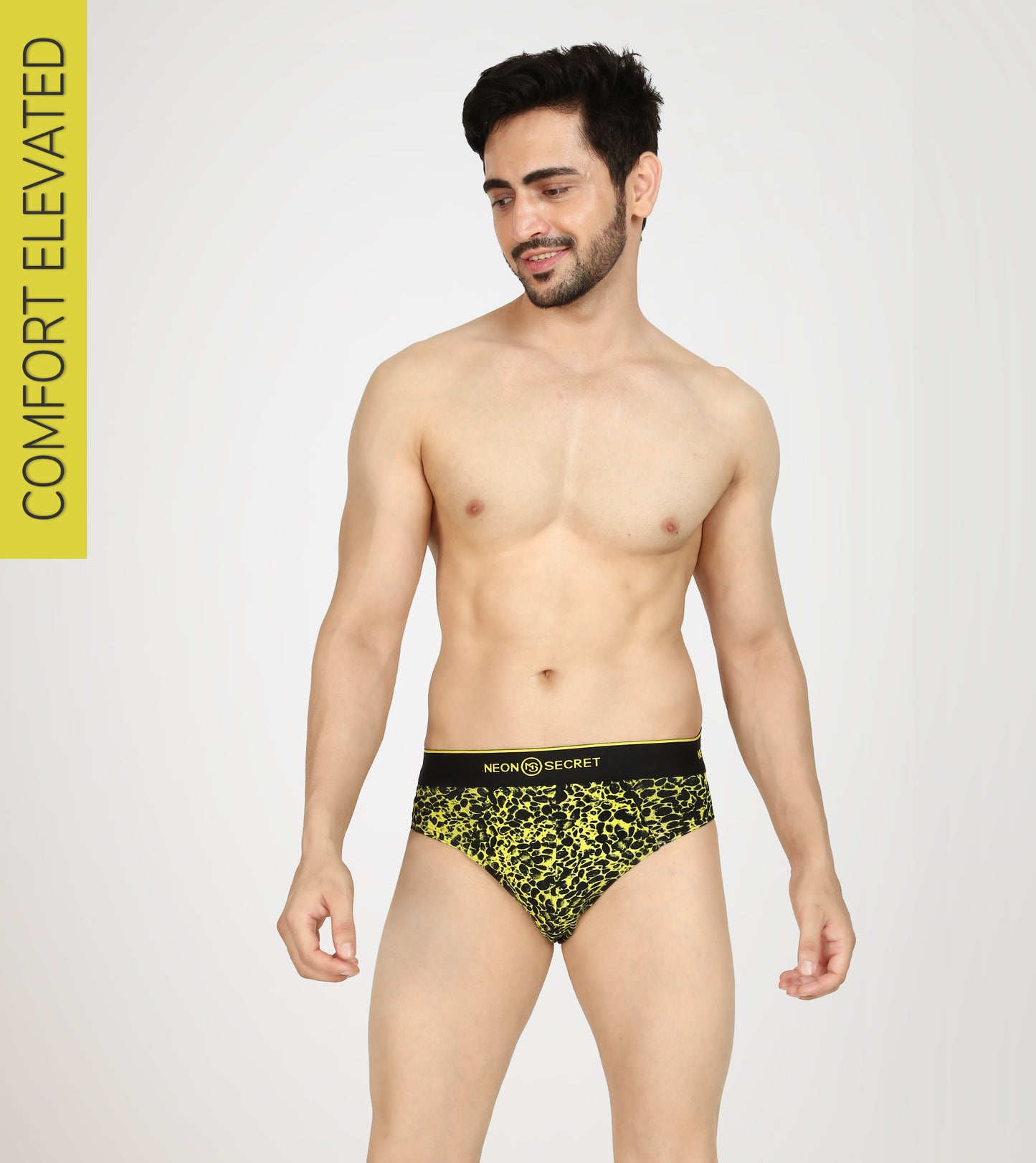 Lime Leopard Micro Modal Men's Brief Underwear