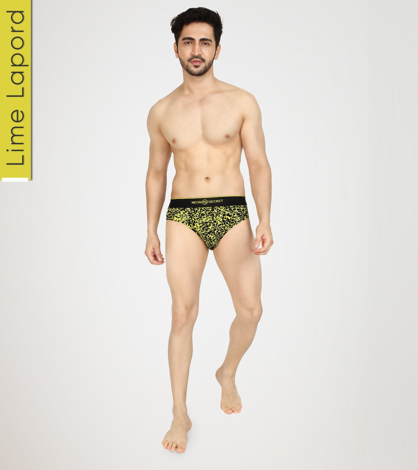 Lime Leopard Micro Modal Men's Brief Underwear
