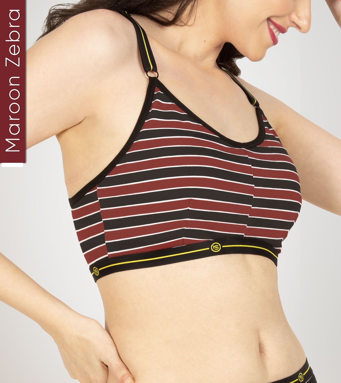 Maroon Zebra Micro Modal Bralette