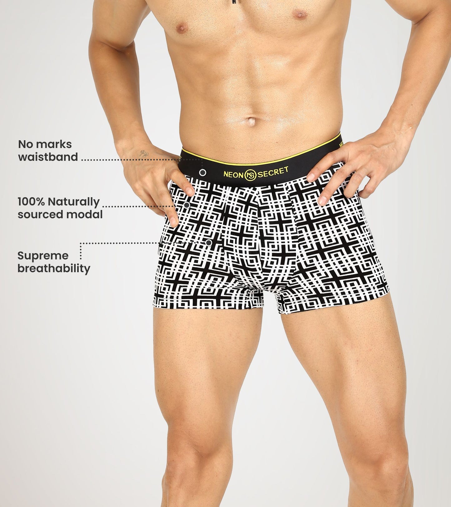 Maze Micro Modal Men's Trunk Underwear