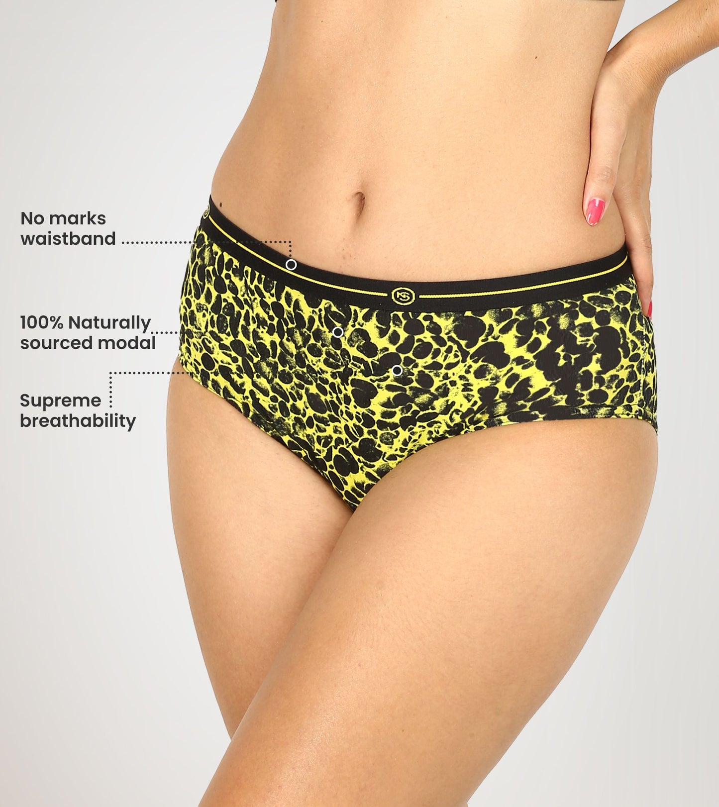 Lime Leopard Micro Modal Hipster