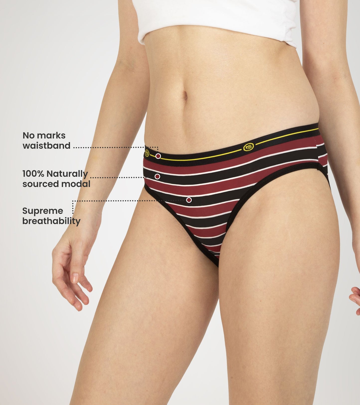 Maroon Zebra Micro Modal Bikini