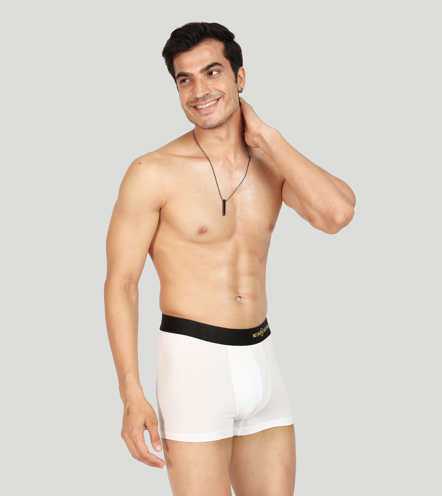 Elegant Duo: Creamy White Trunk and Printed Maze Set - Pack of Two