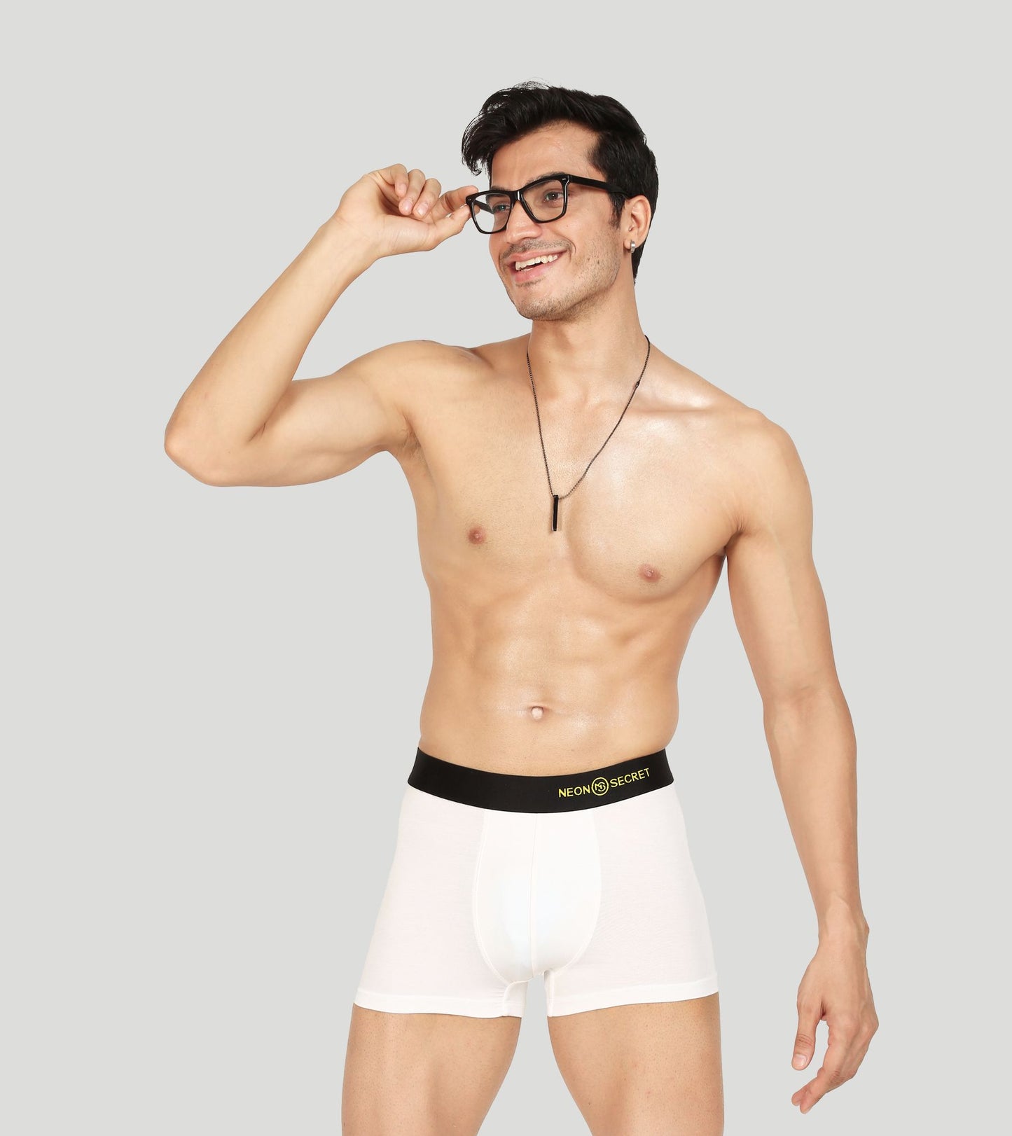 Elegant Duo: Creamy White Trunk and Printed Maze Set - Pack of Two