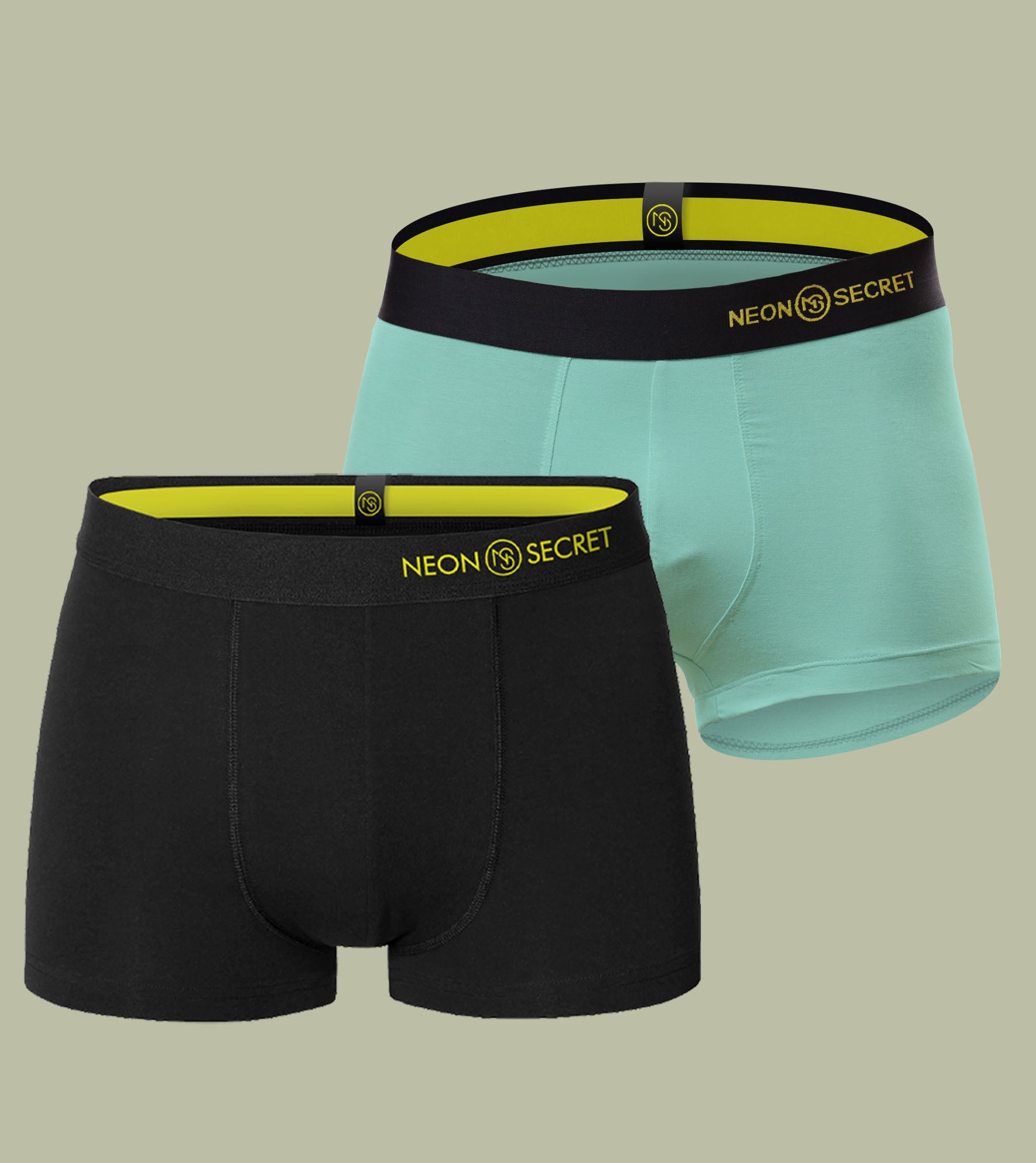 Micro Modal Antibacterial Trunks- Pack of 2 (Midnight Black and Spear