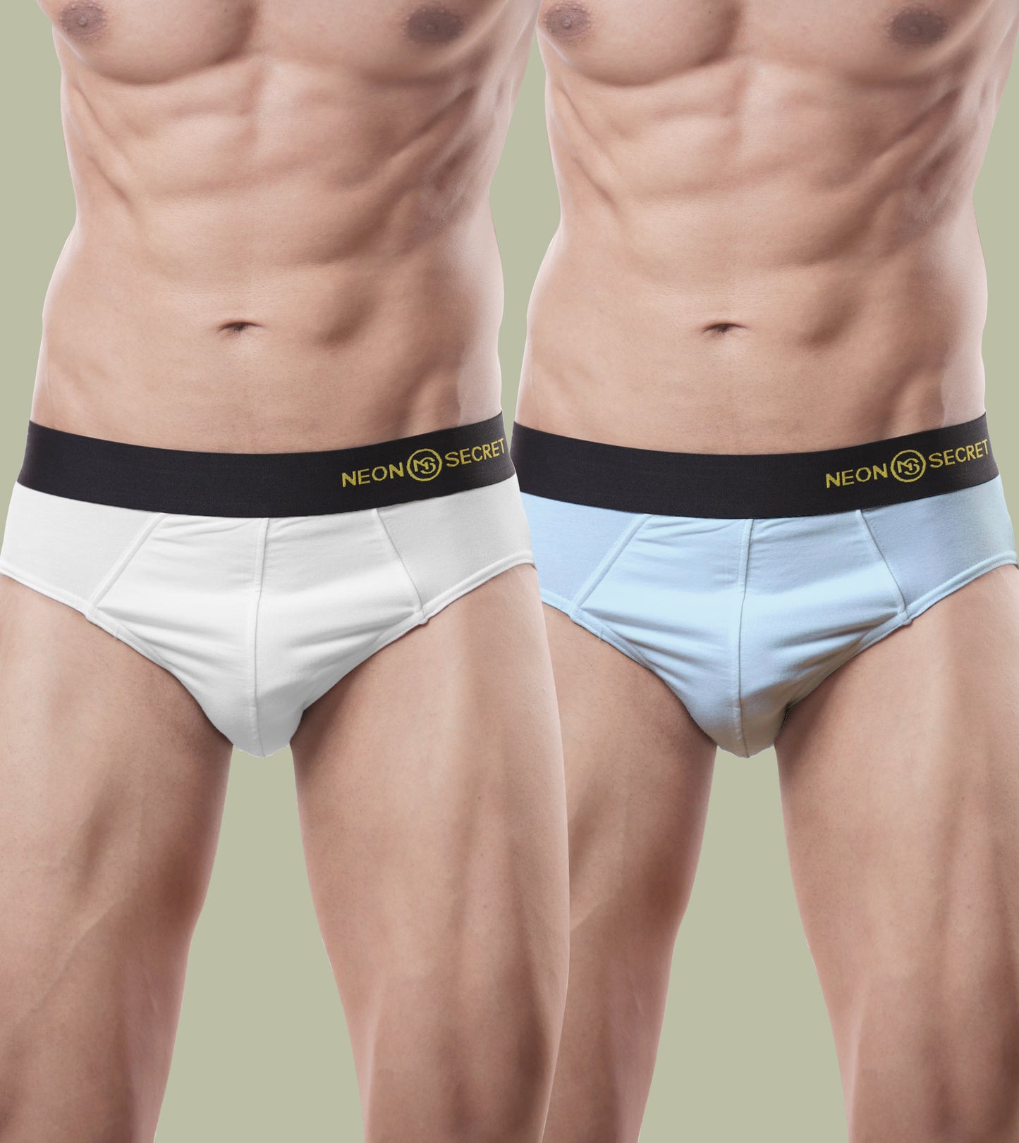 Micro Modal Anti-odor Briefs- Pack of 2(Milky white and Martini Blue)