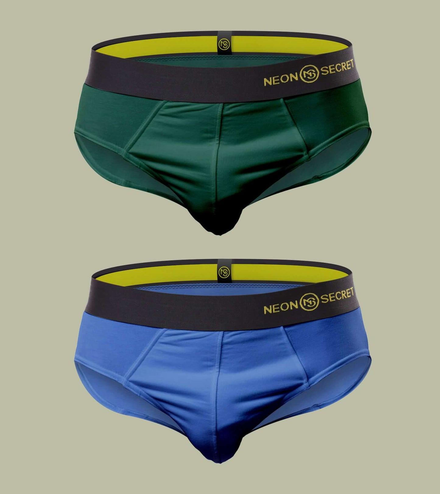 Micro Modal Anti-odor Briefs- Pack of 2( Sapphire Blue and Pine Green)