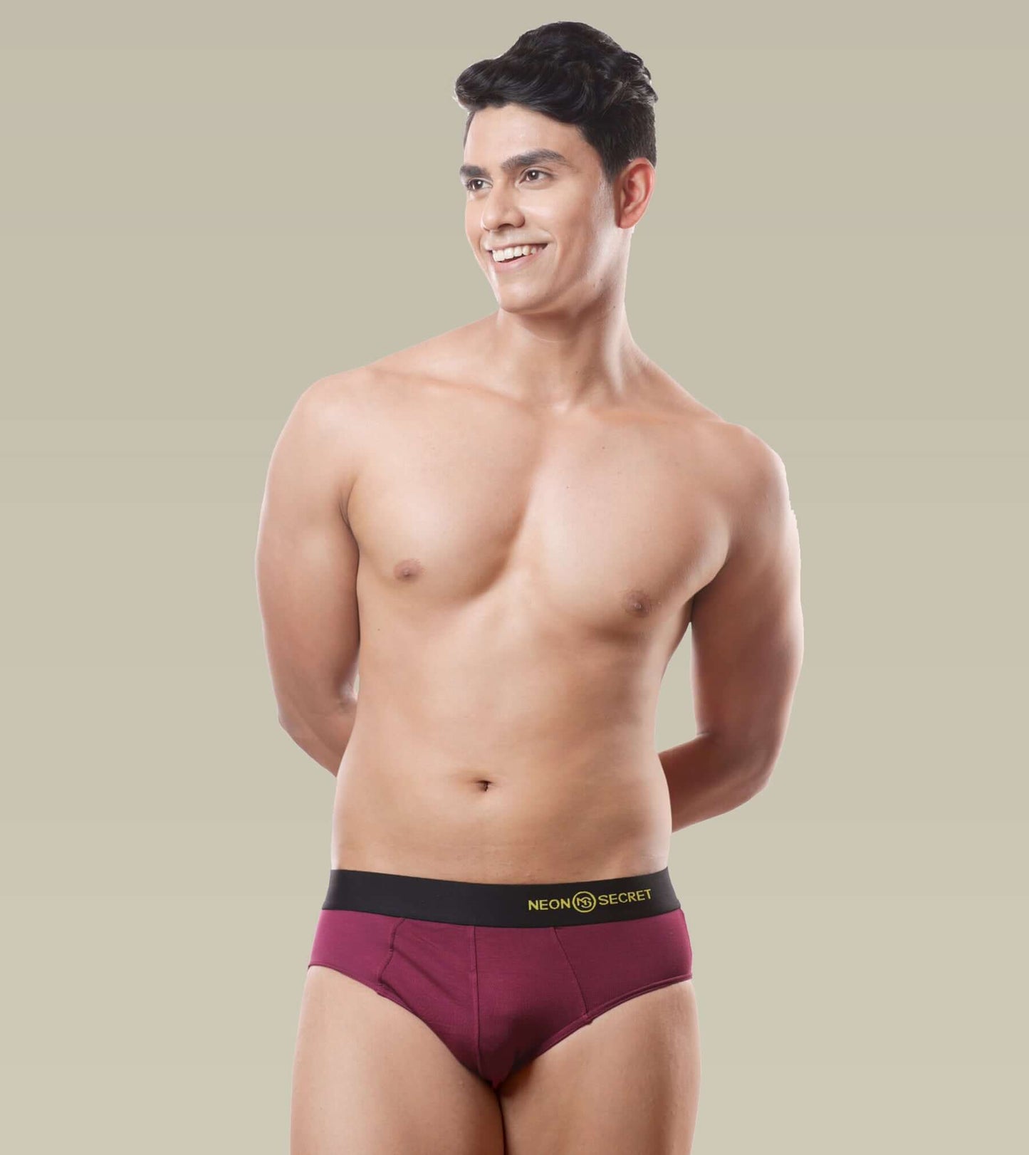 Micro Modal Anti-odor Briefs- Pack of 2( Midnight Black and Claret)
