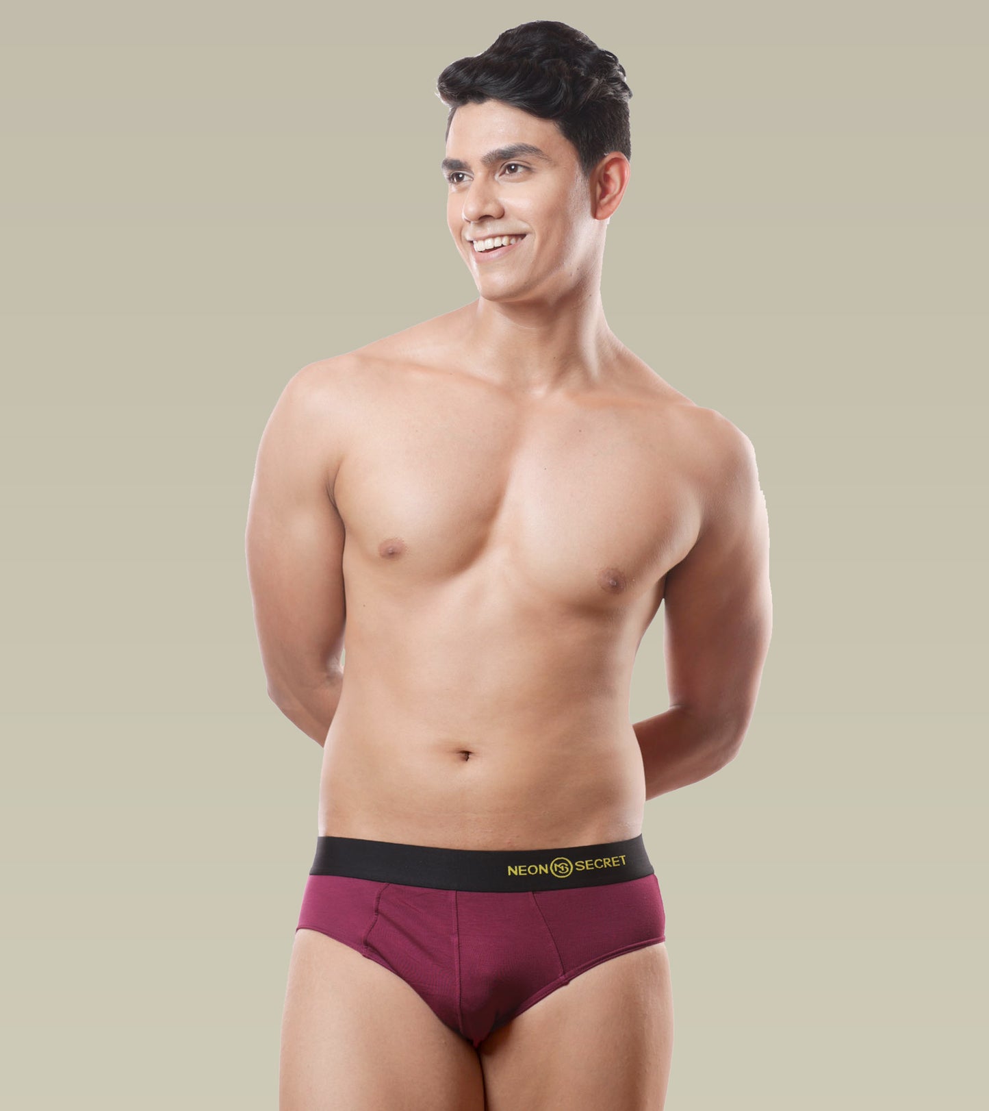 Micro Modal Anti-odor Briefs- Pack of 2( Claret and Martini Blue)