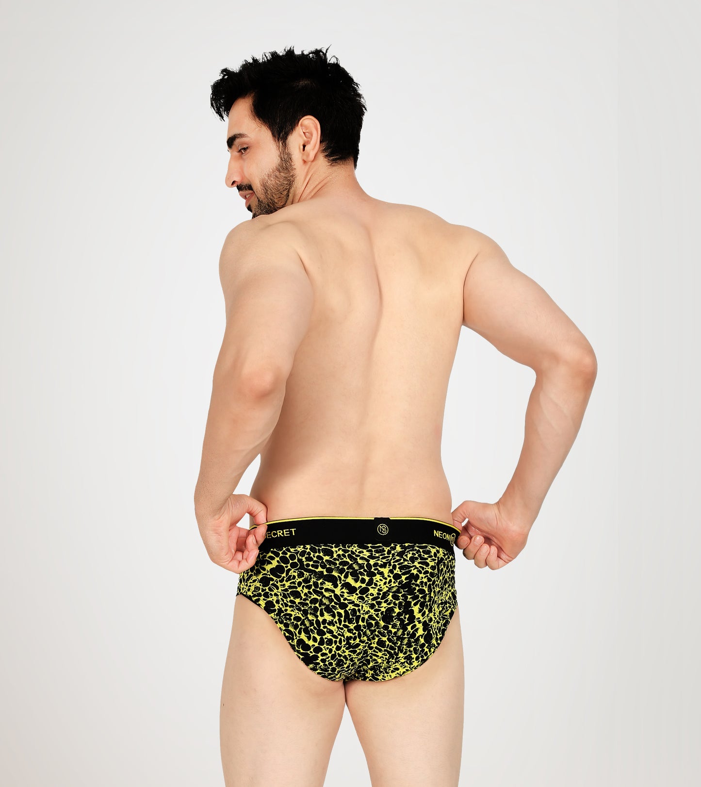 Lime Leopard Micro Modal Men's Brief Underwear