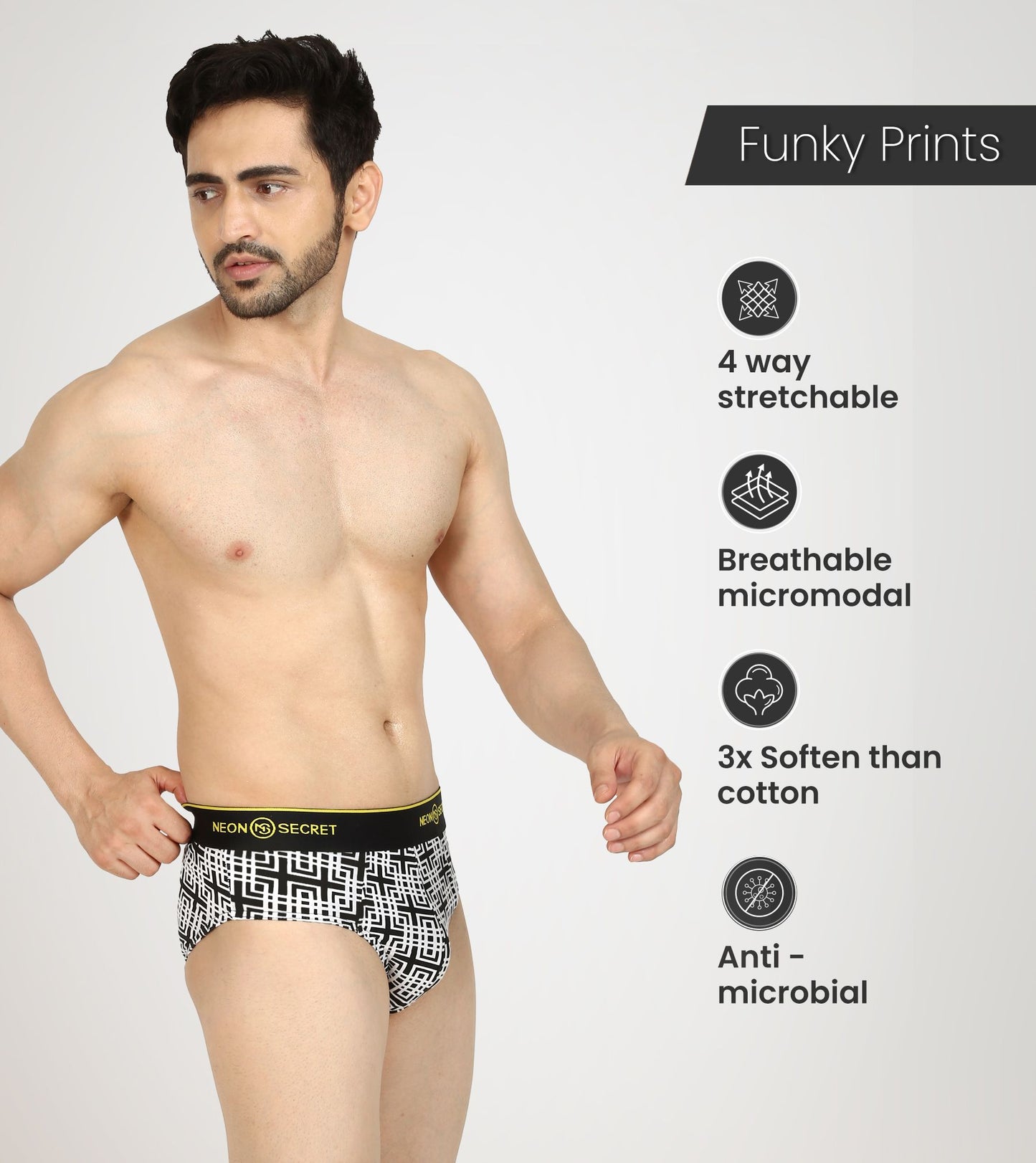 Maze Micro Modal Men's Brief Underwear