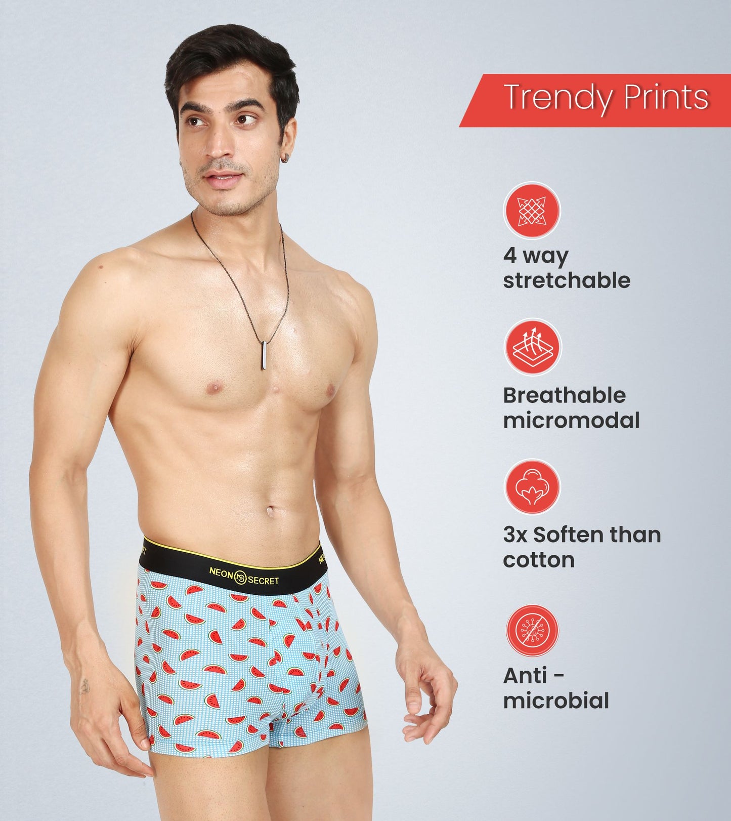 Melon Bom Micro Modal Men's Trunk Underwear