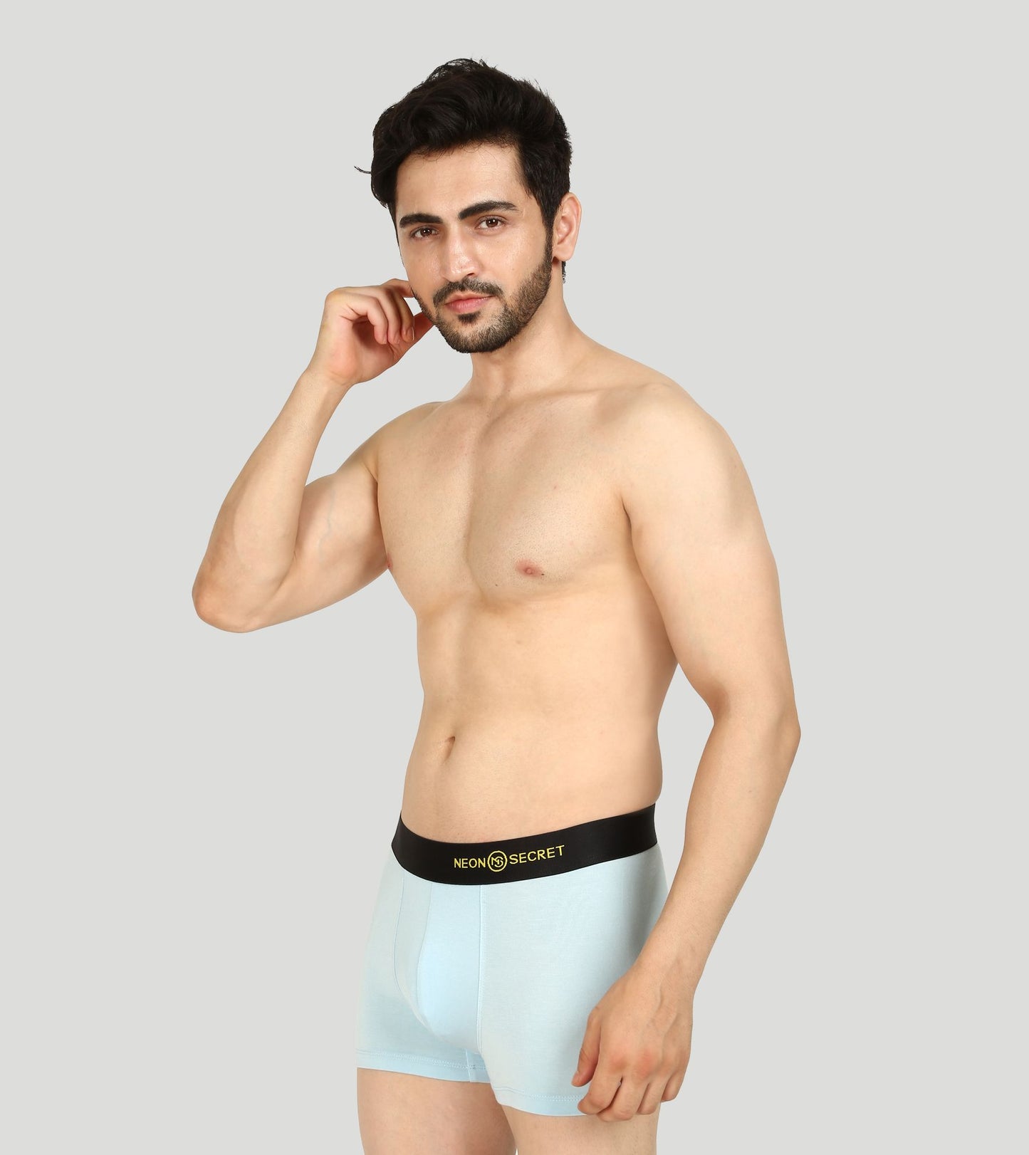 Trendy Ensemble: Martini Blue Trunk and Printed Ocean Arrow Set - Pack of Two