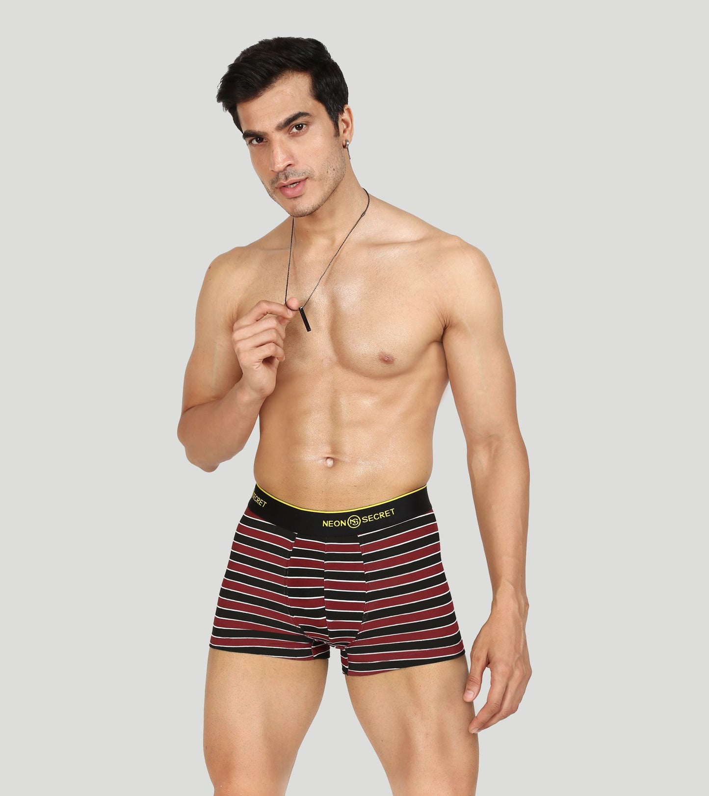 Stylish Harmony: Claret Trunk and Printed Maroon Zebra Set - Pack of Two