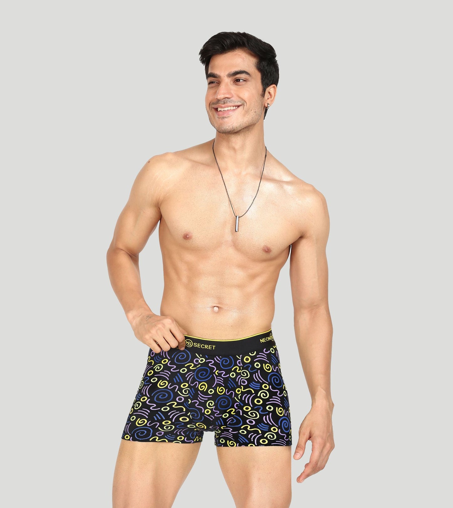 Luxury Combo: Sapphire Blue Trunk and Printed String Set - Pack of Two