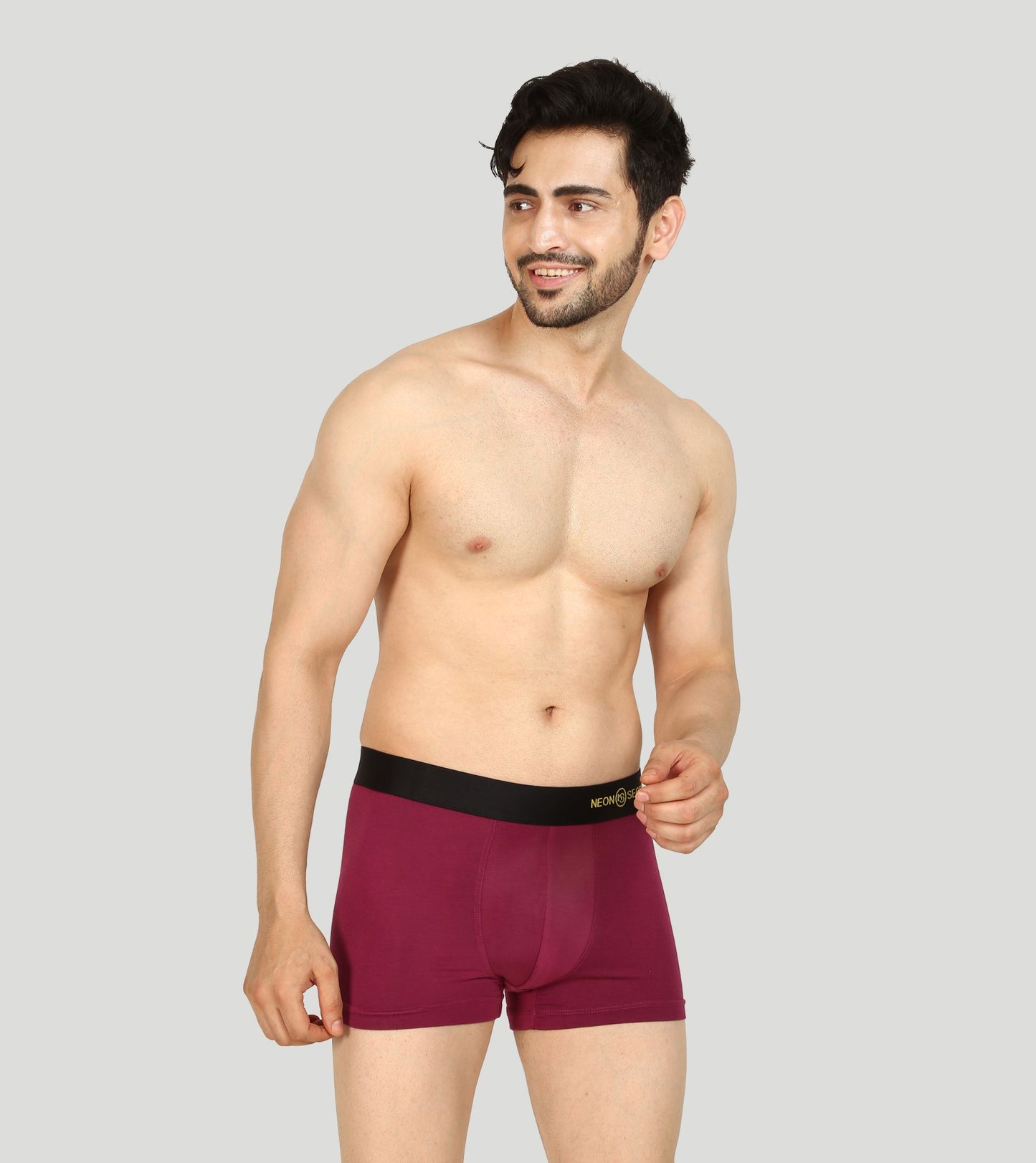 Stylish Harmony: Claret Trunk and Printed Maroon Zebra Set - Pack of Two