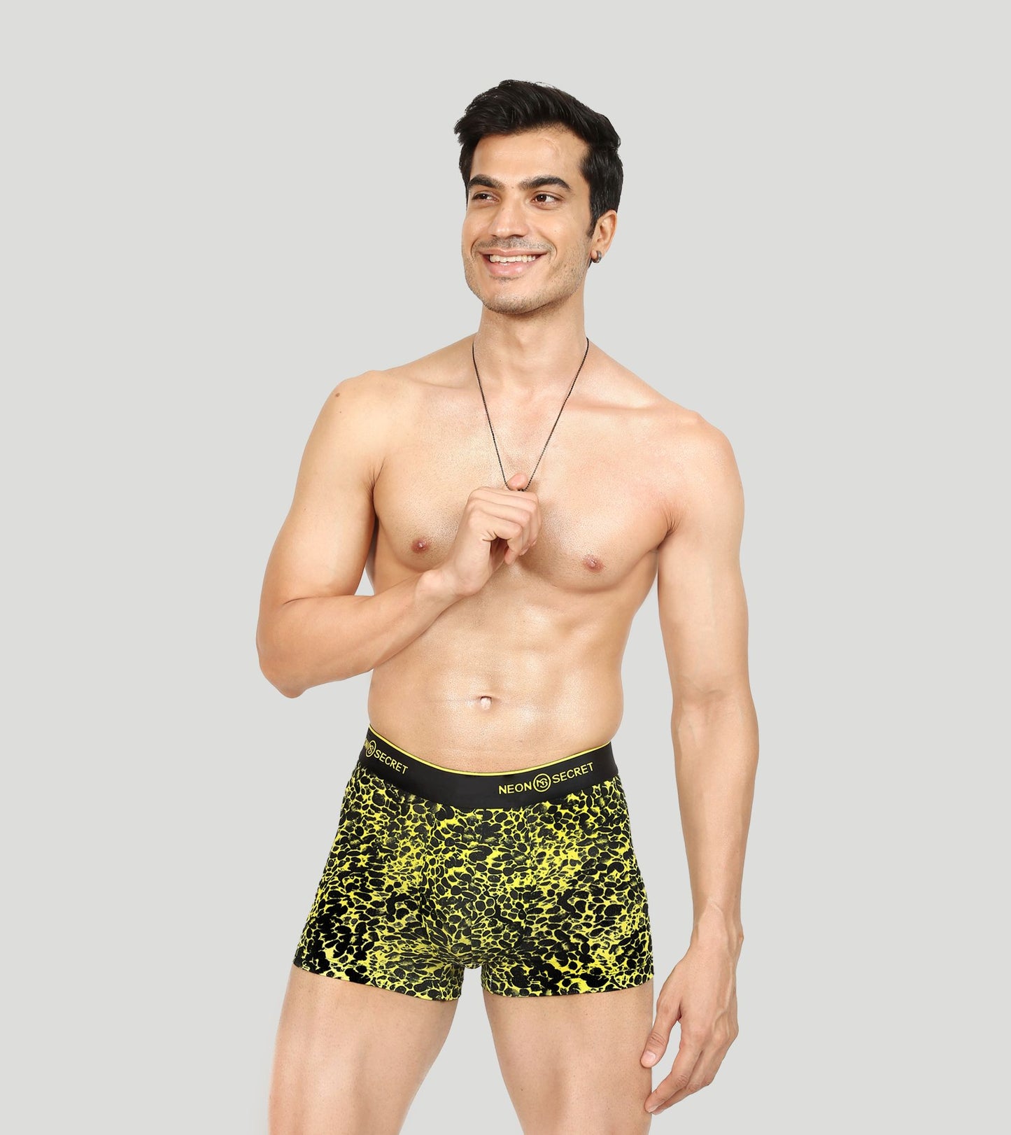 Modern Fusion: Pine Green Trunk and Printed Lime Leopard Set - Pack of Two