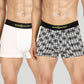 Elegant Duo: Creamy White Trunk and Printed Maze Set - Pack of Two