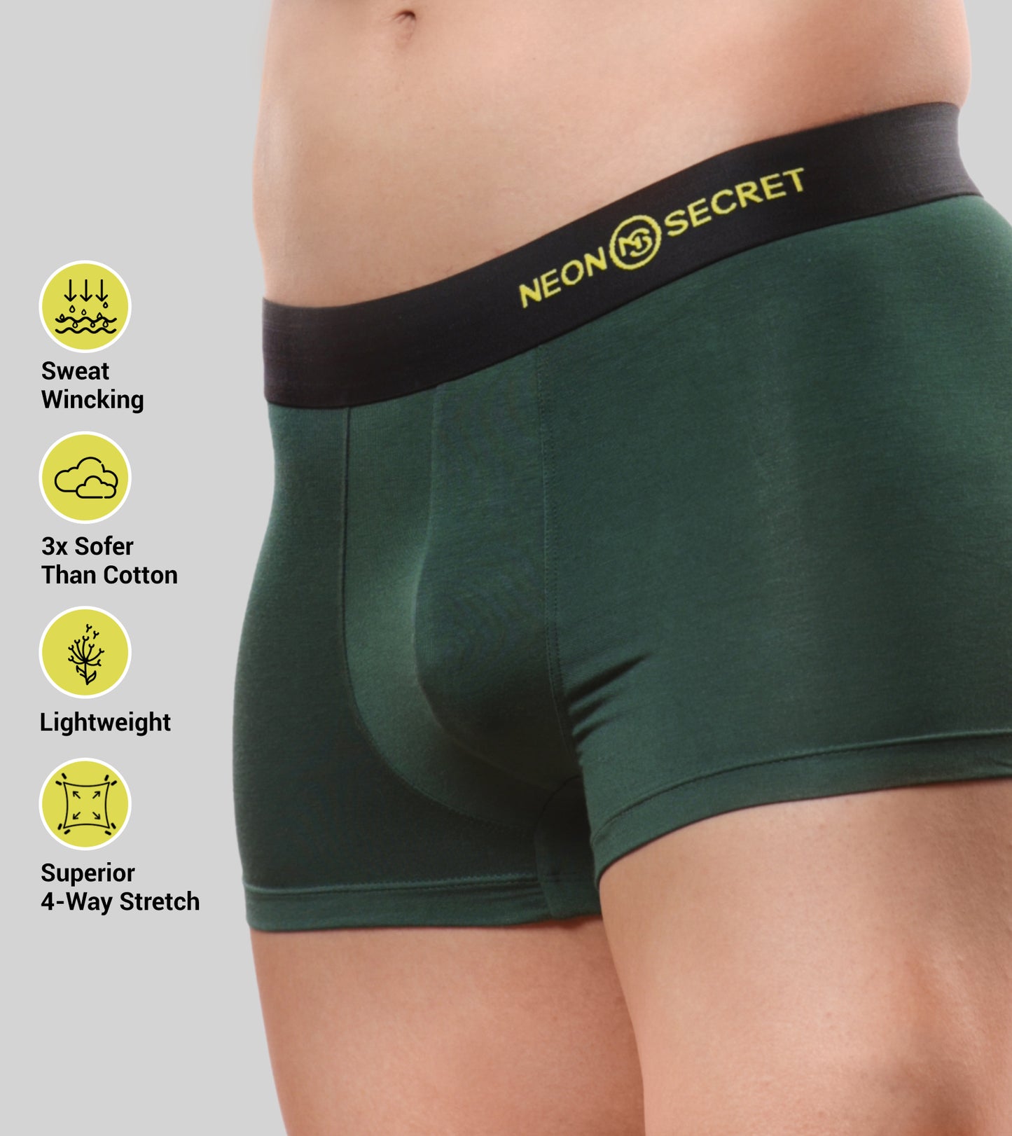 Micro-Modal Men's Green Trunk