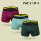 Super comfy Micro-modal Trunk- Pack of 3 (Claret, Spear Mint, Pine Green)