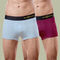 Micro Modal Antibacterial Trunks- Pack of 2 (Claret and Martini Blue)