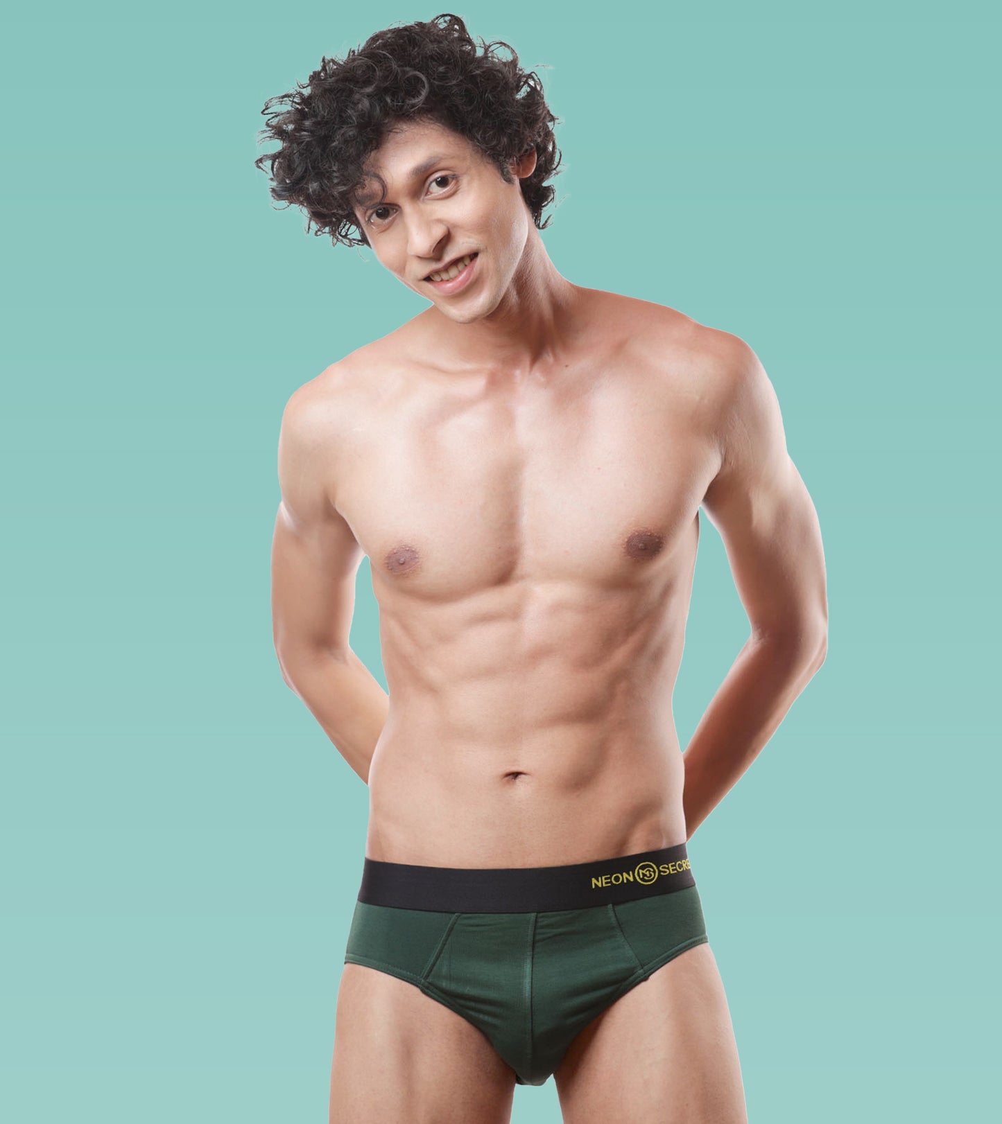 Men's Breathable Briefs- Pack of 3 (Sapphire Blue, Pine Green, Martini Blue)