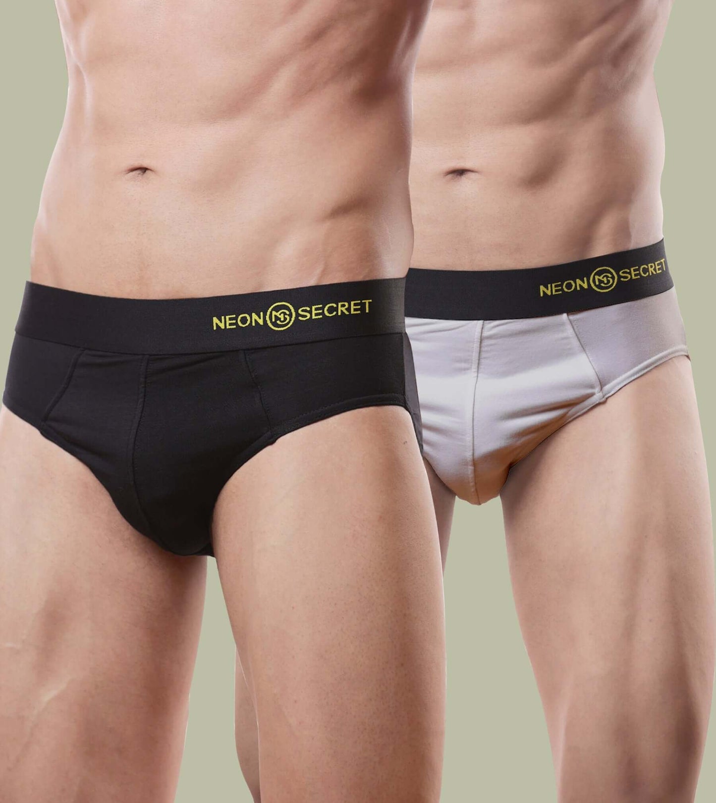 Micro Modal Anti-odor Briefs- Pack of 2( Midnight Black and Steel Grey)