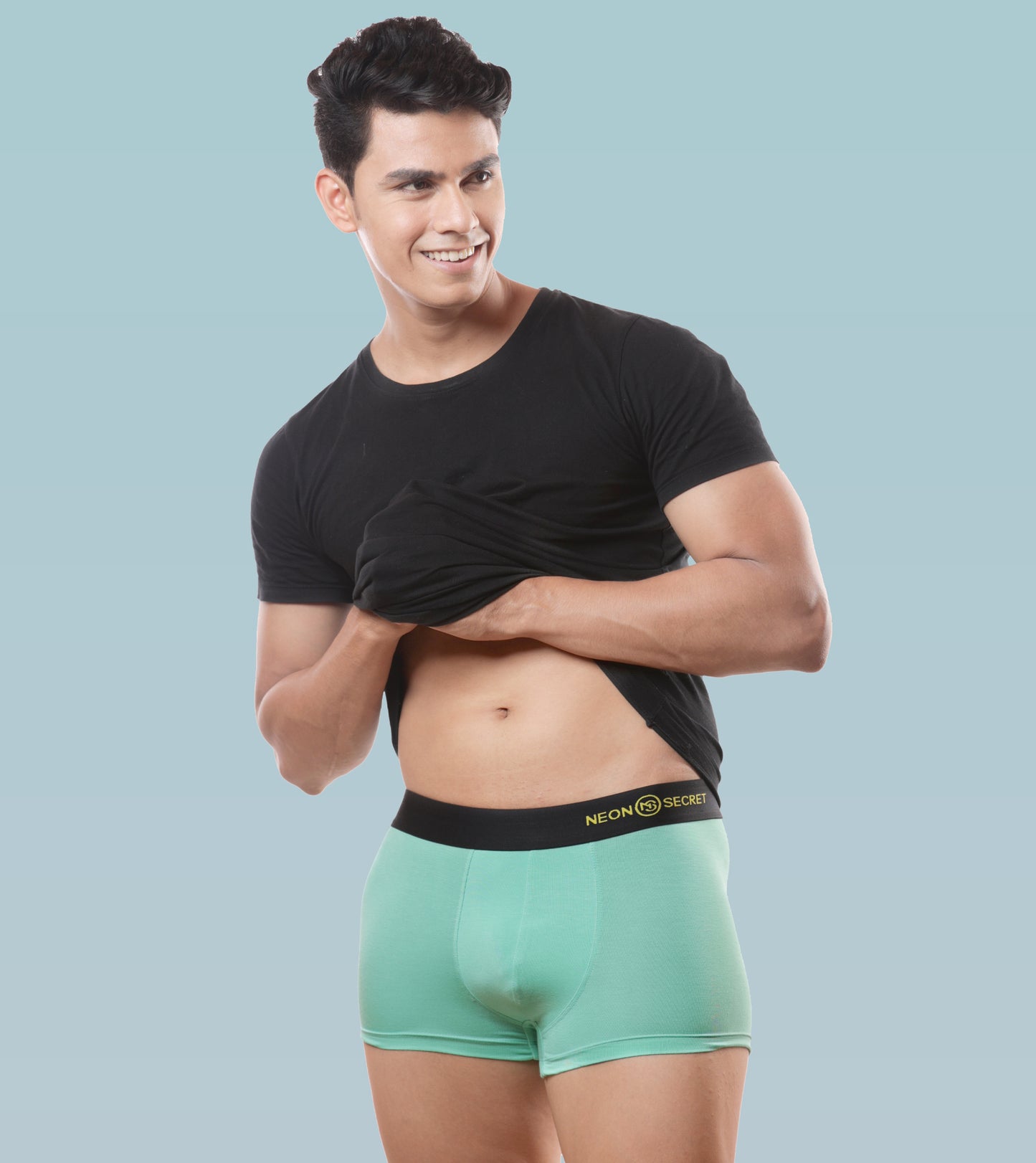 Super comfy Micro-modal Trunk- Pack of 3 (Spear Mint, Martini Blue, Steel Grey)